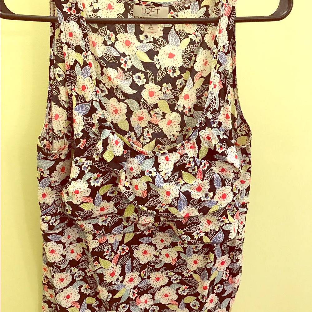 Loft Ruffle-front tank size M